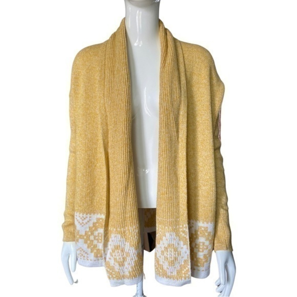 REPARTEE Yellow Geo Designed Knitted Cardigan size S